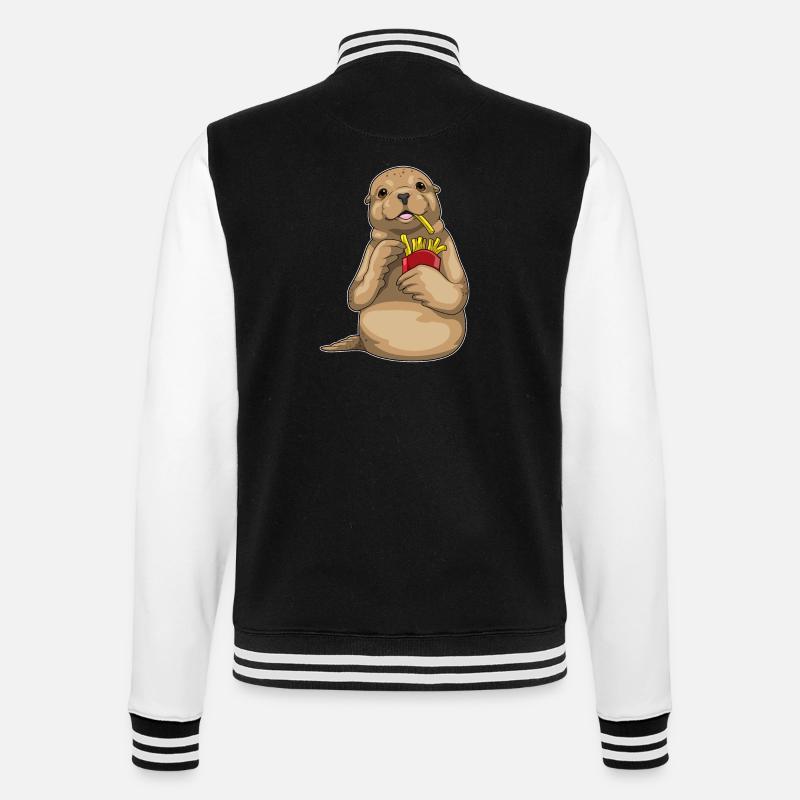 Frites de phoque - Veste Teddy - noir/blanc