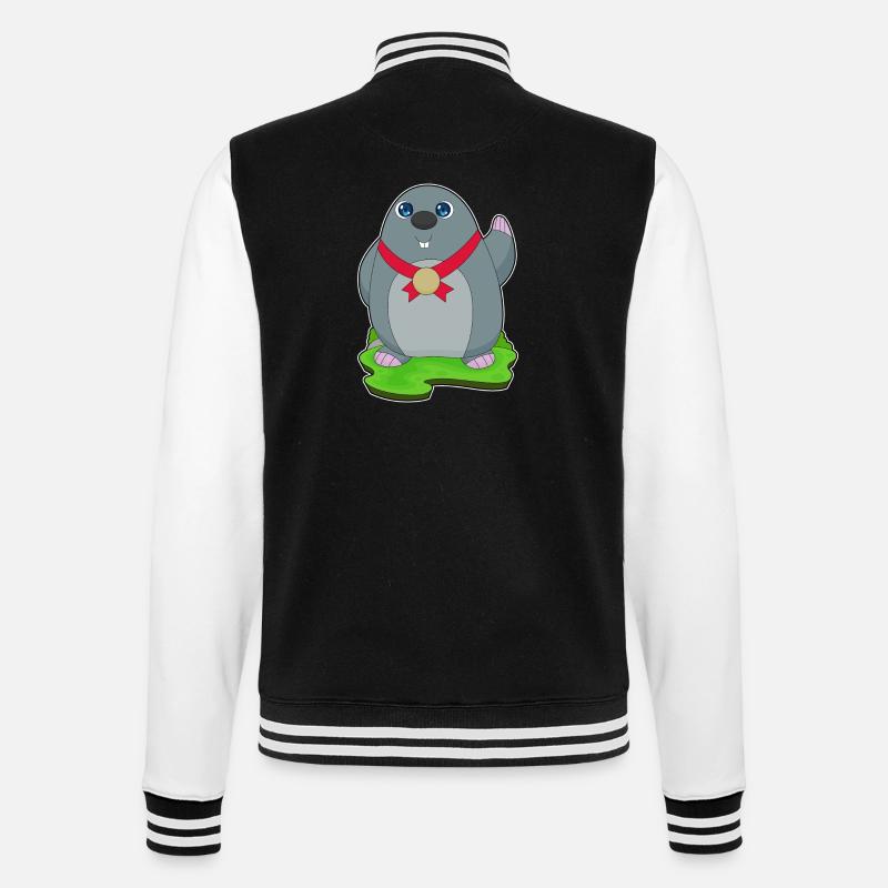 Mole Medal - College Sweat Jacket - black/white