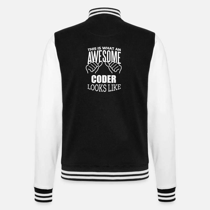 Coder - College Sweat Jacket - black/white