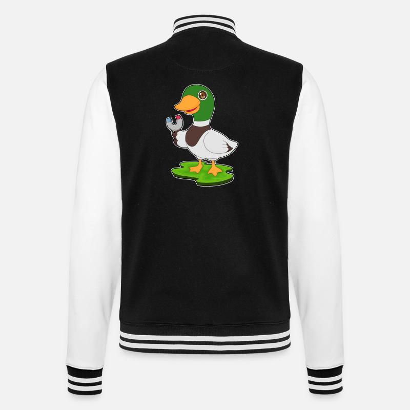 Aimant à canard - Veste Teddy - noir/blanc