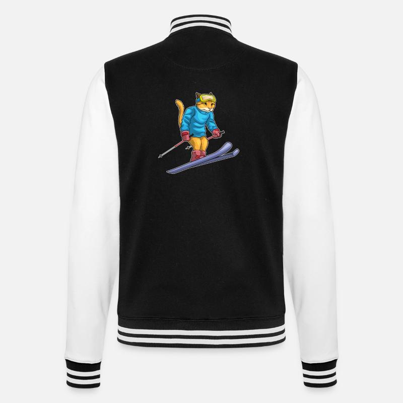 Cat Skier Ski - Veste Teddy - noir/blanc