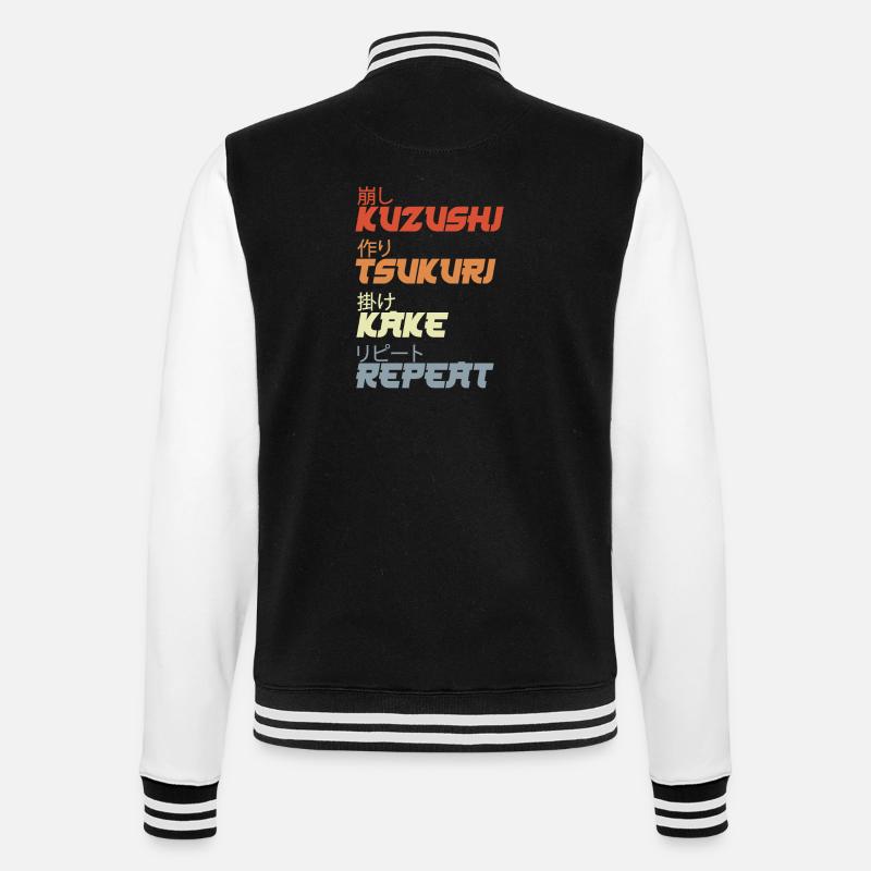 Judo Throwing Techniques - College Sweat Jacket - black/white