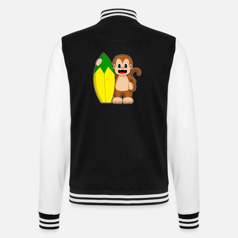Monkey Banana Surf - Veste Teddy - noir/blanc