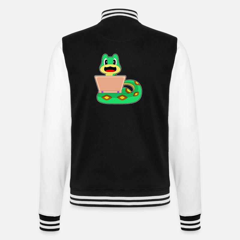 Snake Laptop - College Sweat Jacket - black/white