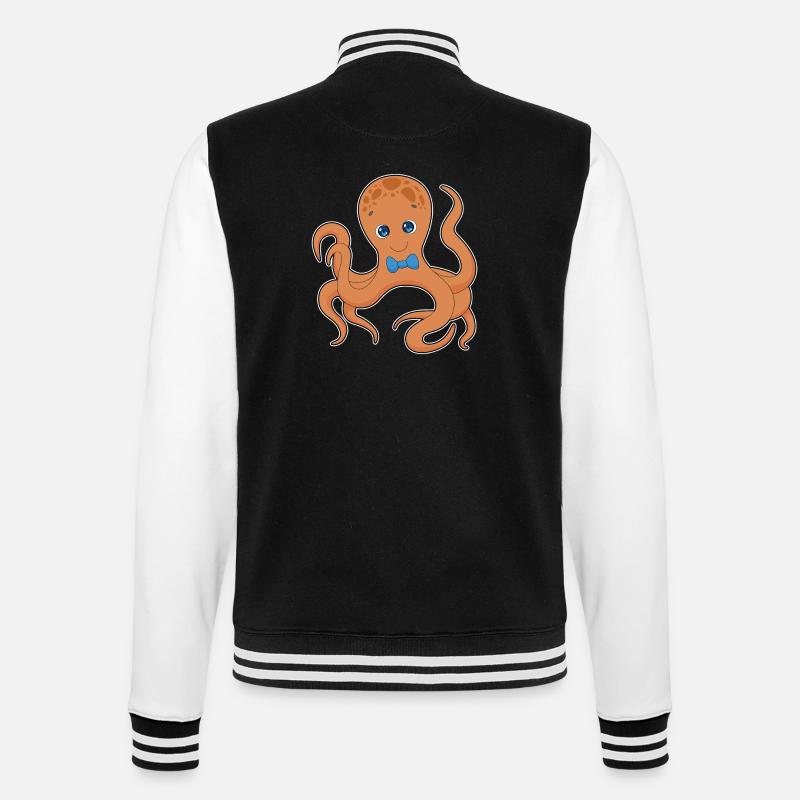 Octopus Gentleman Noeud papillon - Veste Teddy - noir/blanc