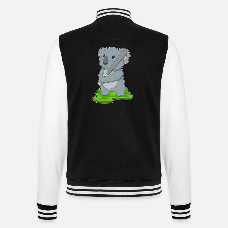 Koala Baseball Batte de Baseball - Veste Teddy - noir/blanc