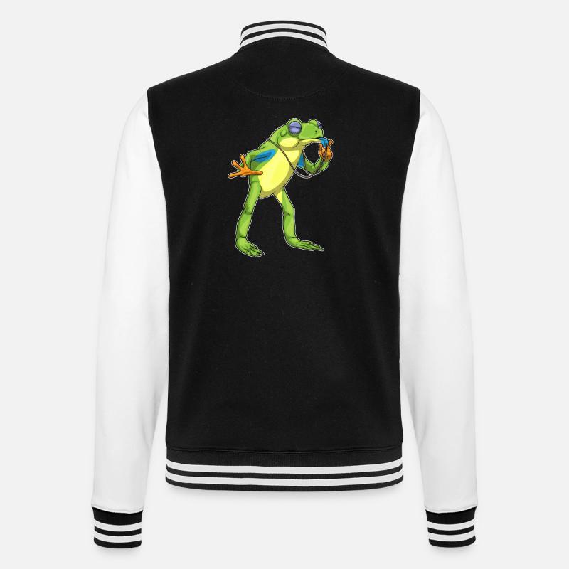 Frog Referee Whistle - College Sweat Jacket - black/white