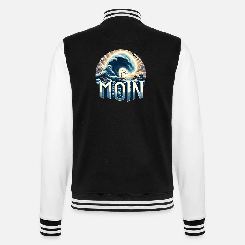 Hello Northern Germany - College Sweat Jacket - black/white