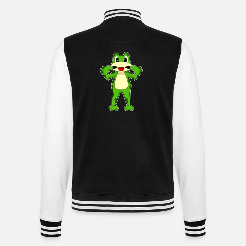 Grenouille folle - Veste Teddy - noir/blanc