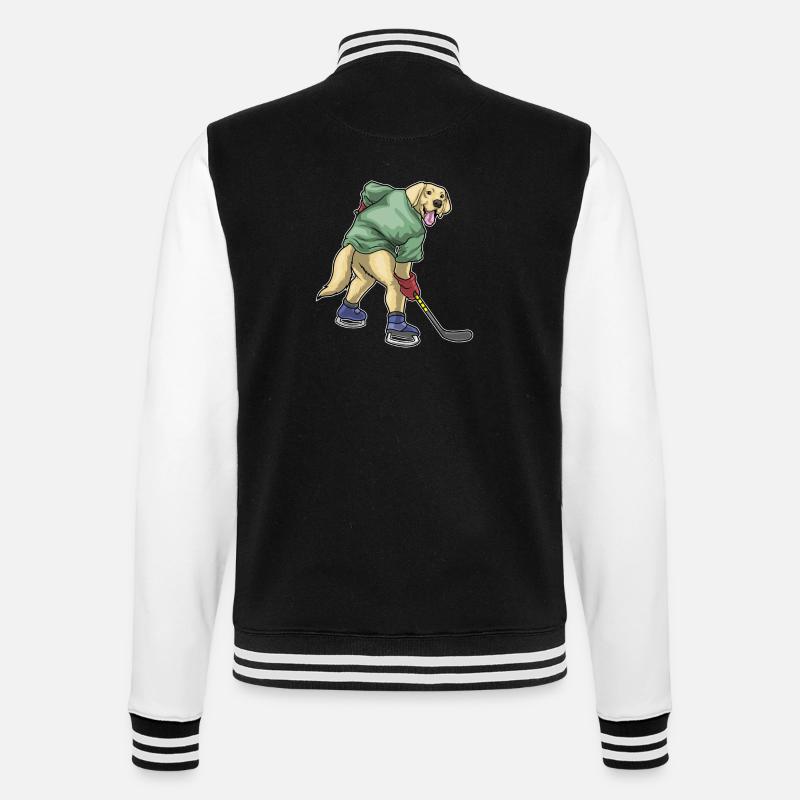 Labrador Eishockey Eishockeyschläger - College-Sweatjacke - Schwarz/Weiß