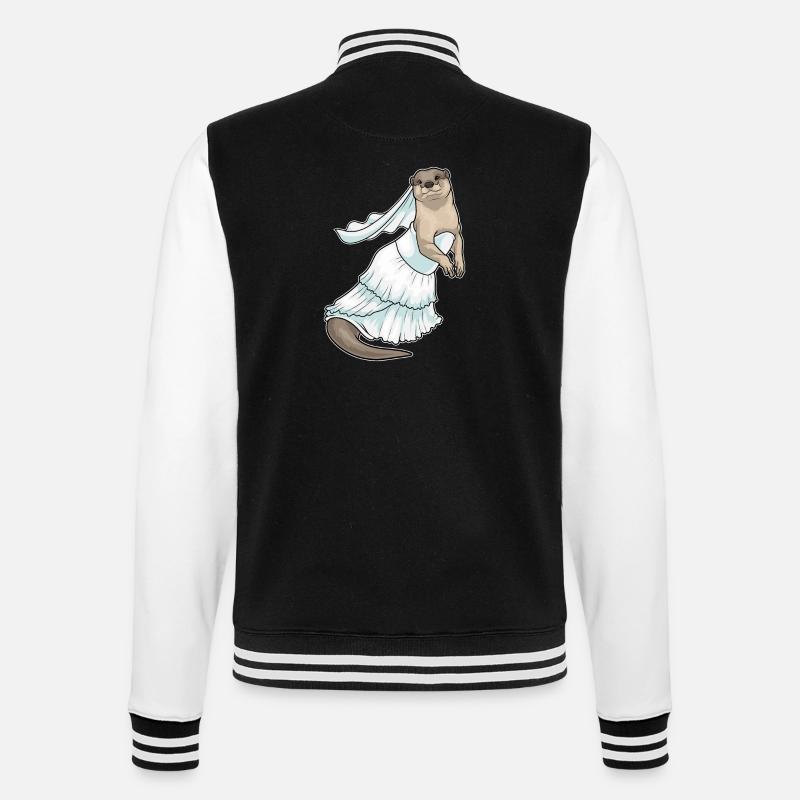 Robe de mariée Otter - Veste Teddy - noir/blanc