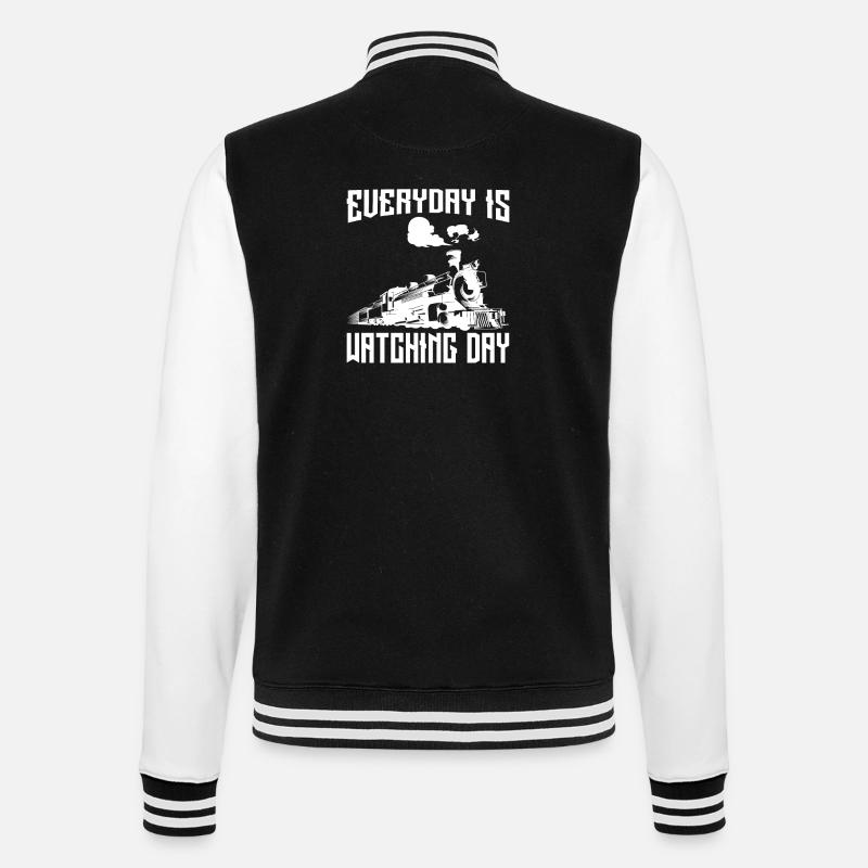 Everyday is Watching Day - College-Sweatjacke - Schwarz/Weiß