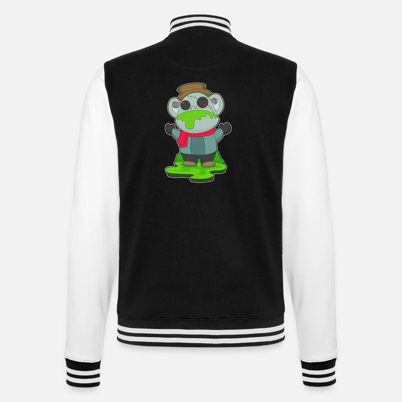 Singe Halloween Zombie - Veste Teddy - noir/blanc