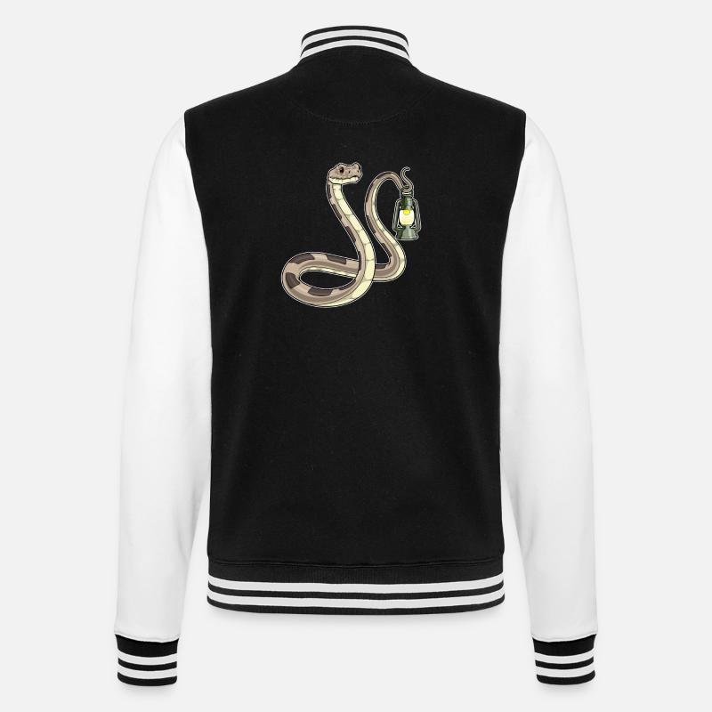 Snake Lantern - College Sweat Jacket - black/white