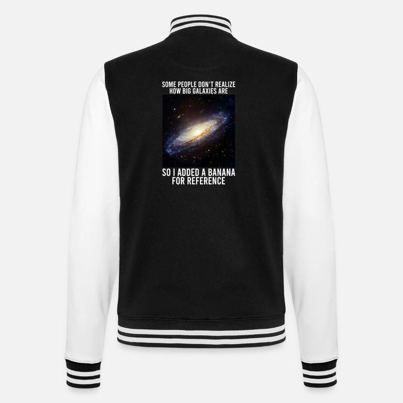 galaxy memes science astrophysics astrology - College Sweat Jacket - black/white