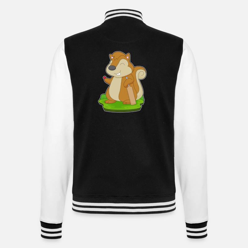 Écureuil Cricket Batte de cricket - Veste Teddy - noir/blanc