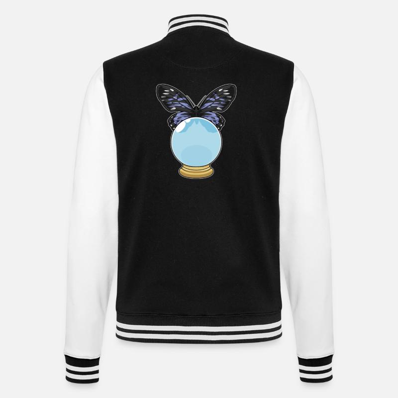 Boule de cristal papillon - Veste Teddy - noir/blanc