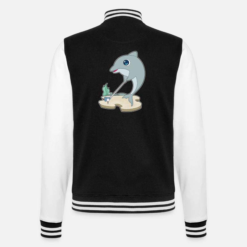 Dolphin Golf Golf Clubs - Veste Teddy - noir/blanc