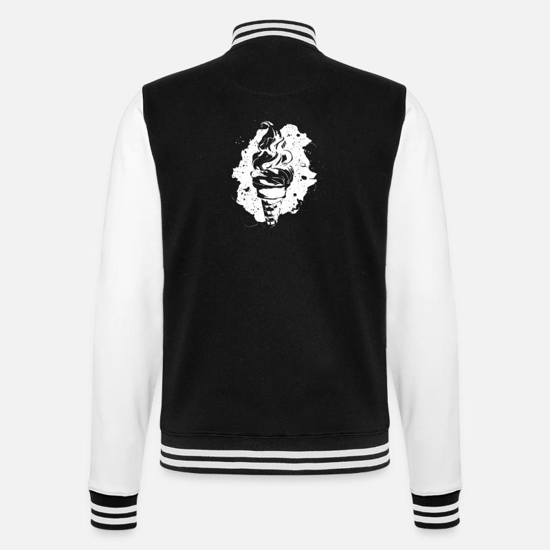 Graphique de crème glacée - Veste Teddy - noir/blanc
