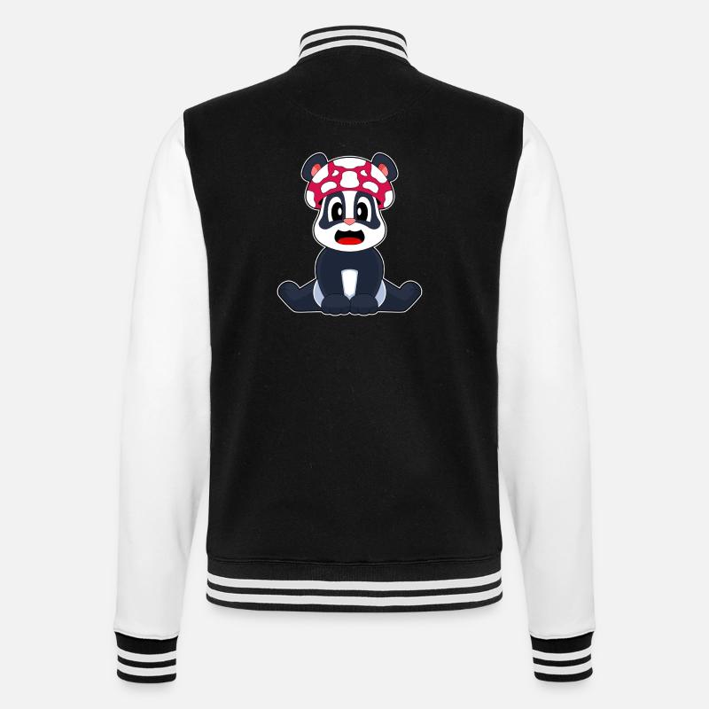 Champignon panda - Veste Teddy - noir/blanc