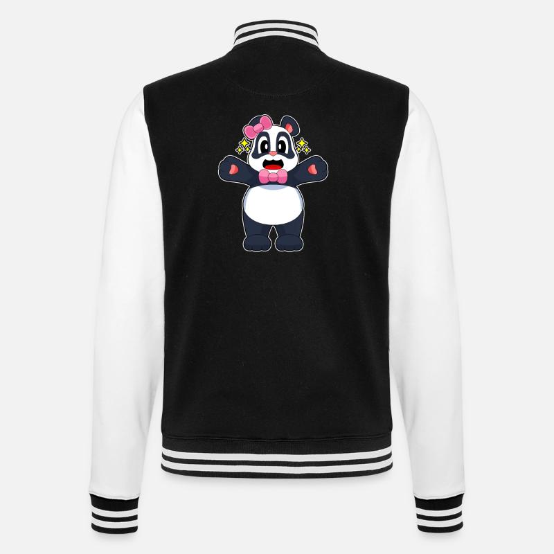 Boucle Panda - Veste Teddy - noir/blanc