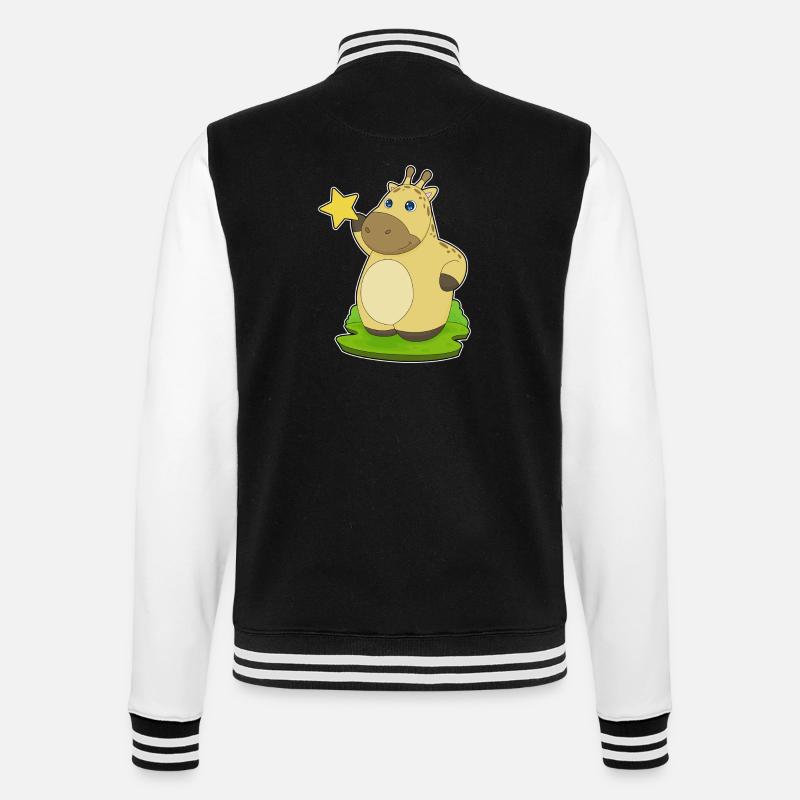 Giraffe Star - College Sweat Jacket - black/white