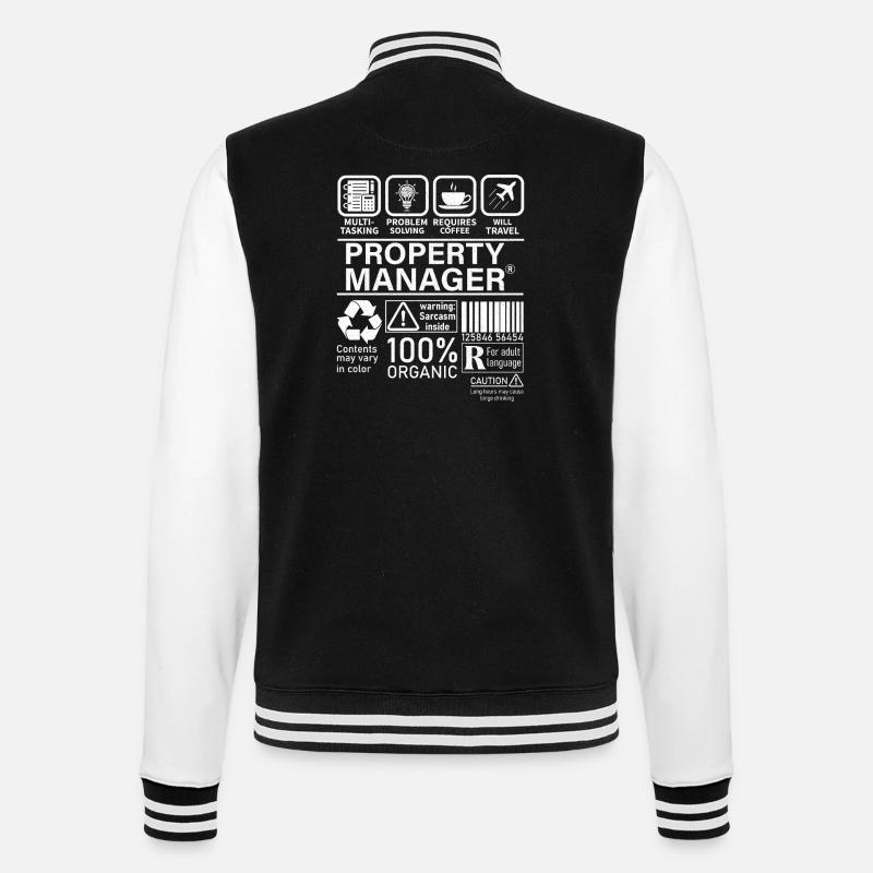 Property Manager Multi Tasking Problem Solving - College Sweat Jacket - black/white
