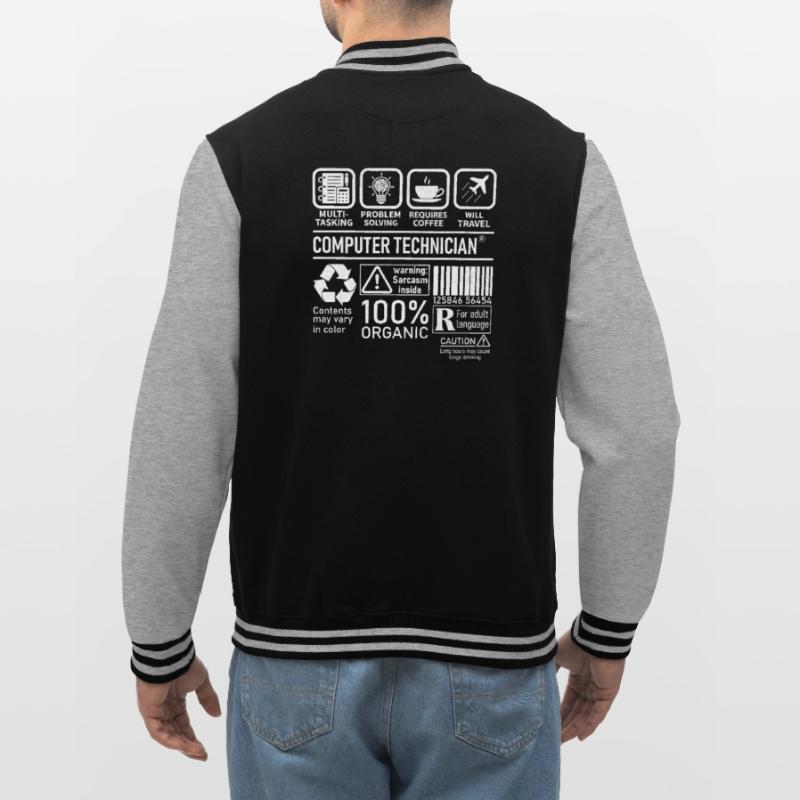 Computer Technician multi tasking problem solving College Sweat Jacket