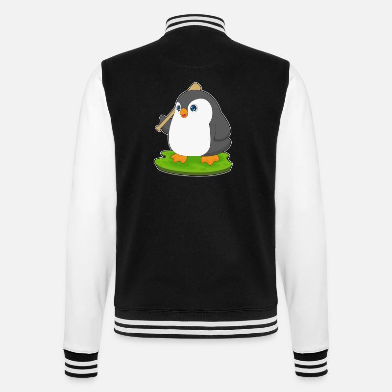 Penguin Baseball Batte de Baseball - Veste Teddy - noir/blanc
