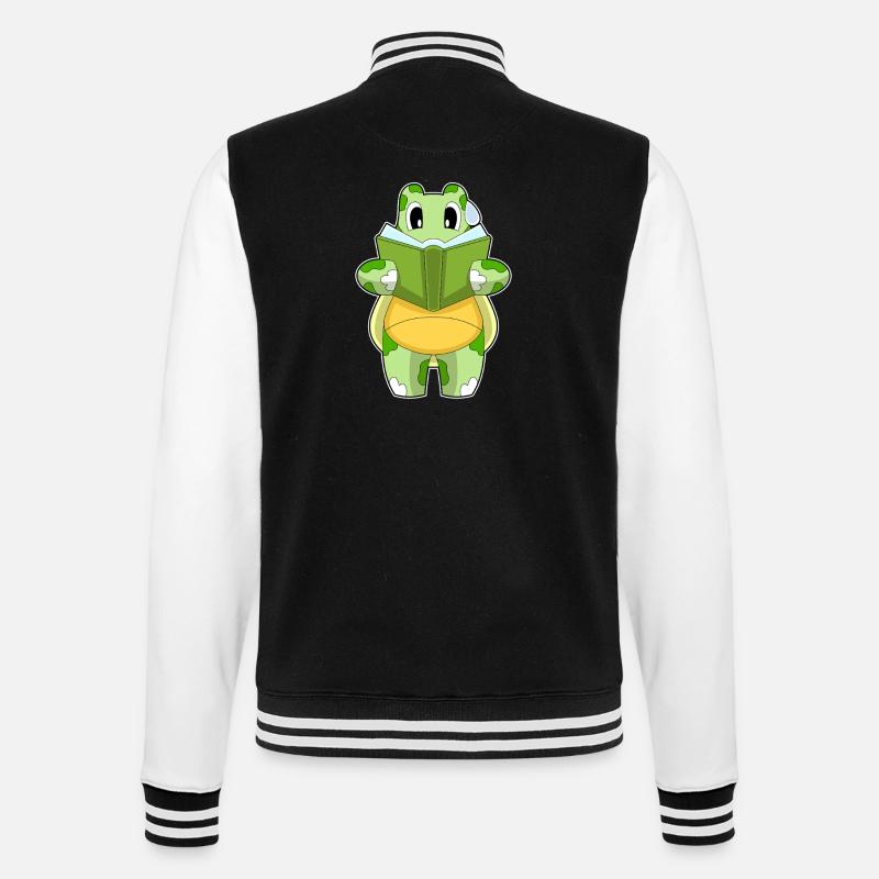 Turtle Book - College Sweat Jacket - black/white