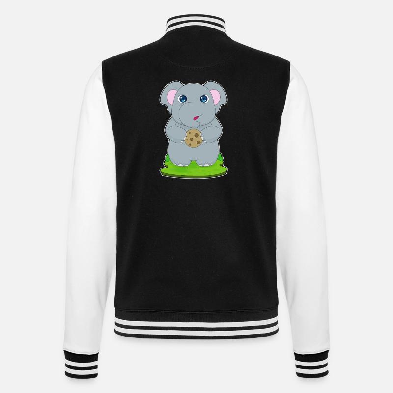 Biscuit éléphant - Veste Teddy - noir/blanc