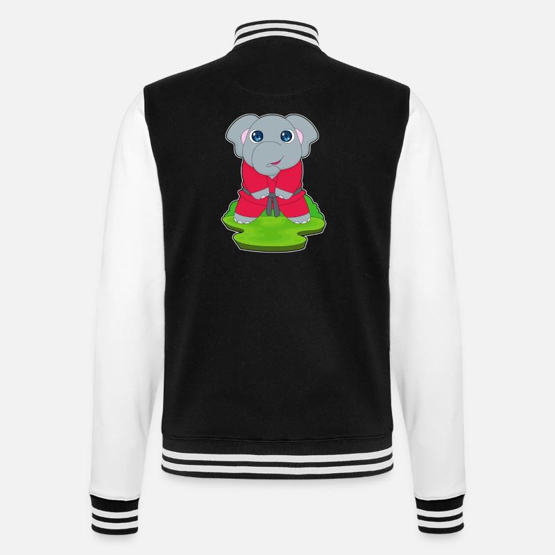 Karaté d’arts martiaux d’éléphant - Veste Teddy - noir/blanc