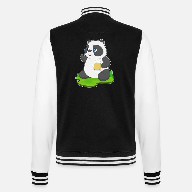 Bière Panda - Veste Teddy - noir/blanc