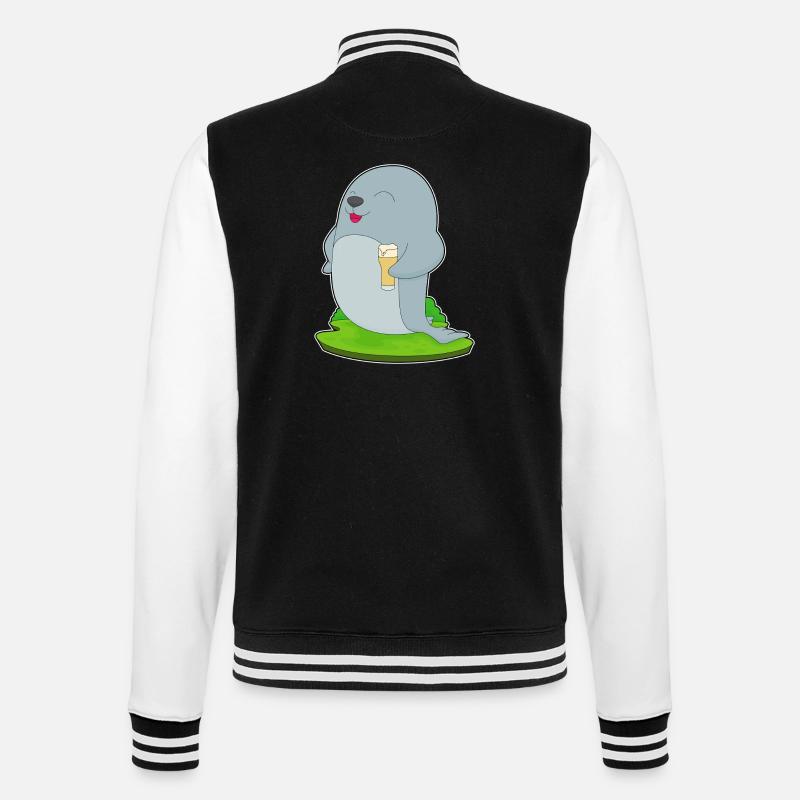 Bière de phoque - Veste Teddy - noir/blanc