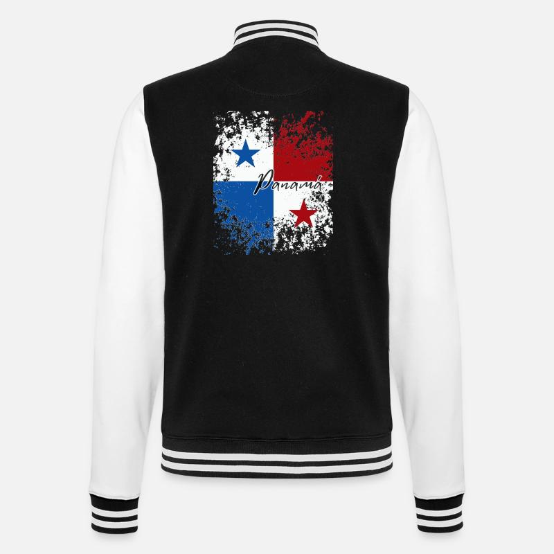 Fierté panaméenne, drapeau panaméen - Veste Teddy - noir/blanc