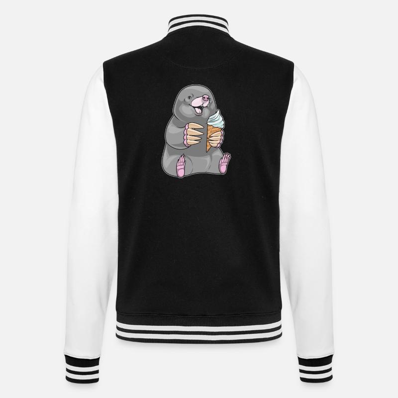 Glace Mole Waffle - Veste Teddy - noir/blanc
