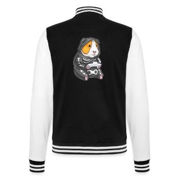 Meerschweinchen Halloween Gamer - College-Sweatjacke - Schwarz/Weiß - Hinten - Marisol (170cm)