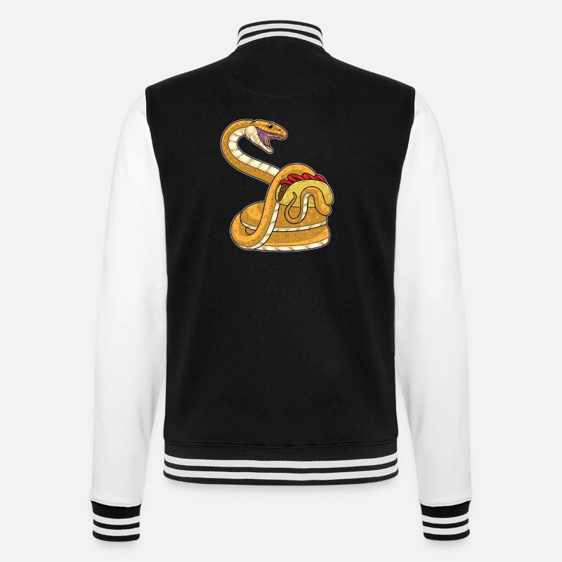 Snake Taco - College Sweat Jacket - black/white
