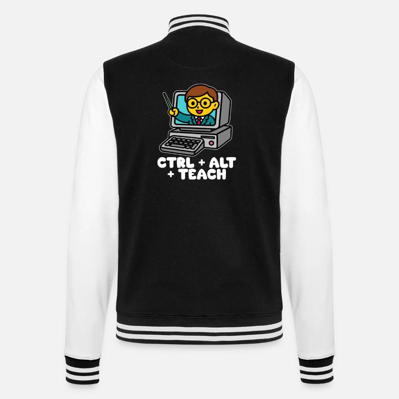 CTRL + ALT + TEACH - CADEAU ENSEIGNANT - Veste Teddy - noir/blanc