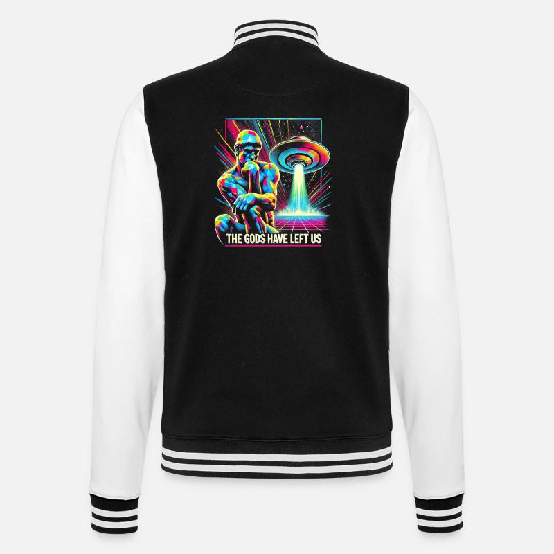 Art Psychédélique Alien Invader - Veste Teddy - noir/blanc