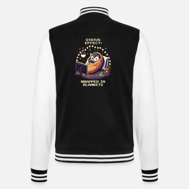 Status: Snuggled up in blankets - College Sweat Jacket - black/white