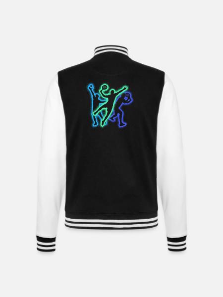 Padel-Tennis Padeltennis Silhouetten Padel - College-Sweatjacke - Schwarz/Weiß
