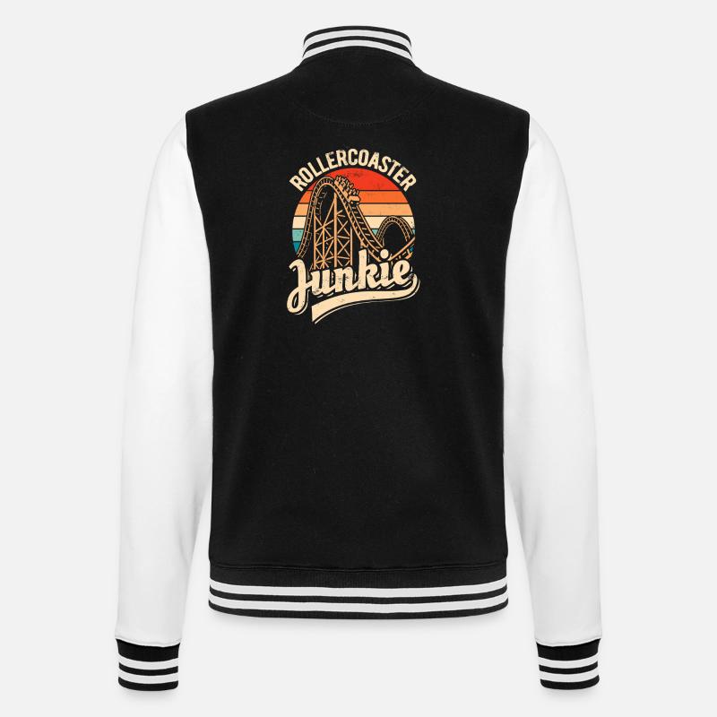 Rollercoaster Junkie - Roller Coaster - Boucle - Veste Teddy - noir/blanc