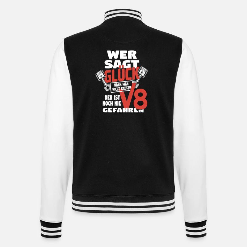 La puissance d’un V8 musclée - Veste Teddy - noir/blanc