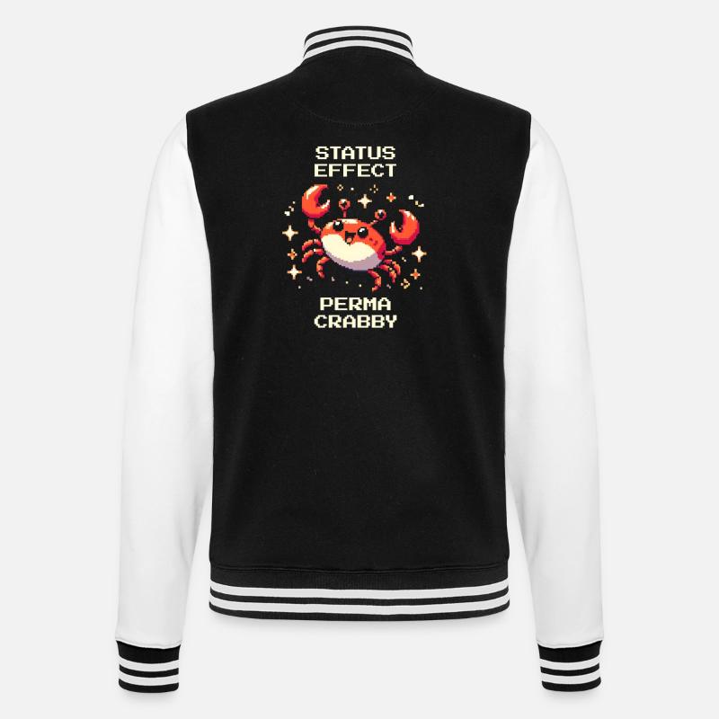 Status Effect: Perma-Crawly | Crab, Sea - College Sweat Jacket - black/white