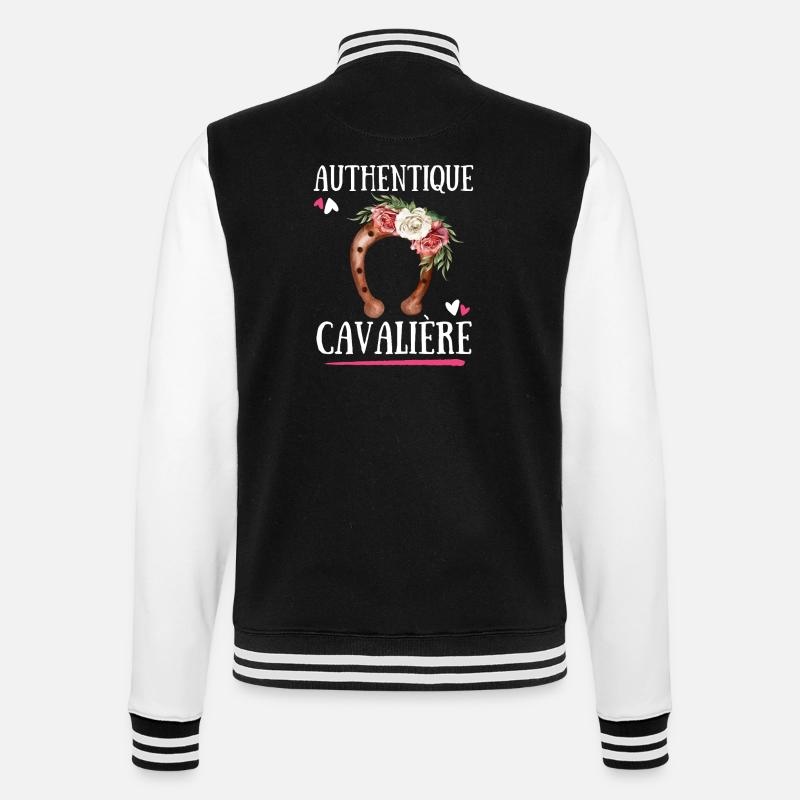 Authentic Cavaliere - College Sweat Jacket - black/white