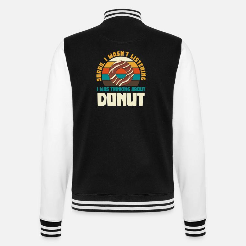 Rétro Donut Coucher de Soleil Dicton - Veste Teddy - noir/blanc