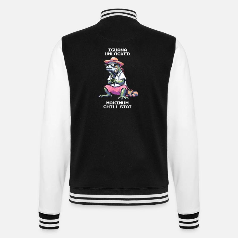 Iguana Unlocked | Chill-Stat Max - College Sweat Jacket - black/white
