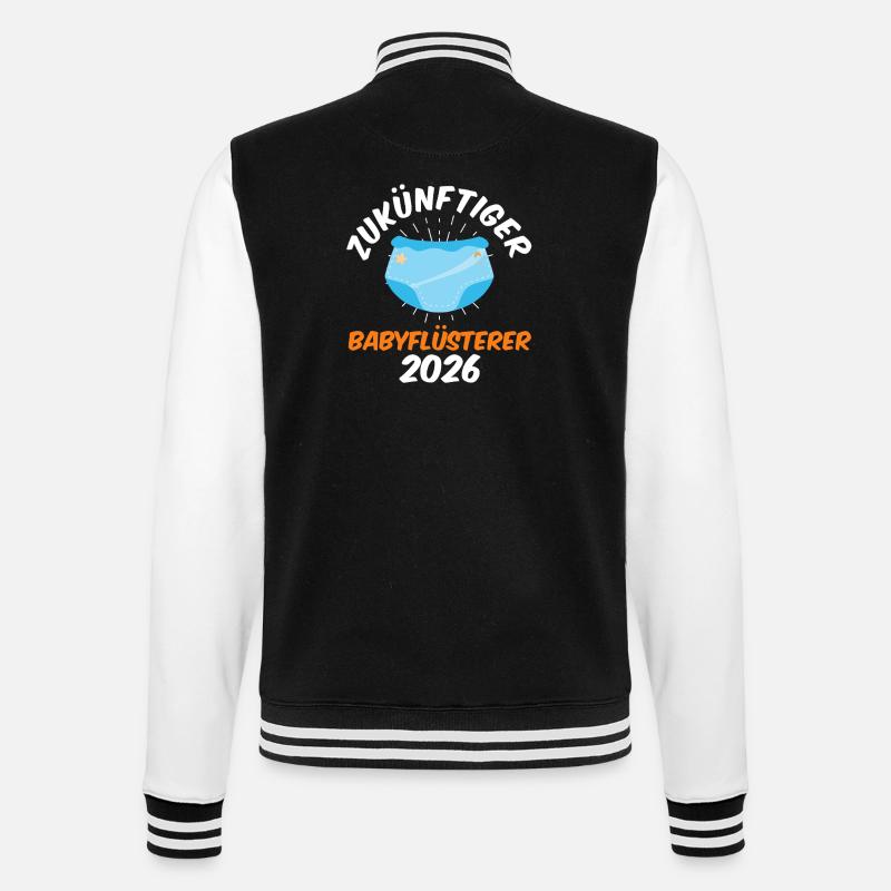 FUTUR BÉBÉ CHUCHOTEUR 2026 Drôle - Veste Teddy - noir/blanc