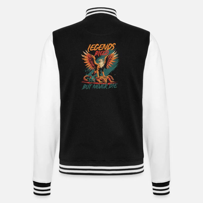 Griffin Mythological Creatures - College Sweat Jacket - black/white